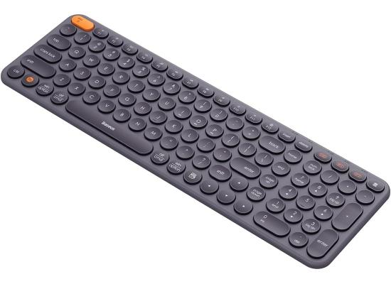 Baseus K01B Wireless Tri-Mode Keyboard (Bluetooth 5.0 & Wireless 2.4G) | Silent English Layout Keyboards - Grey